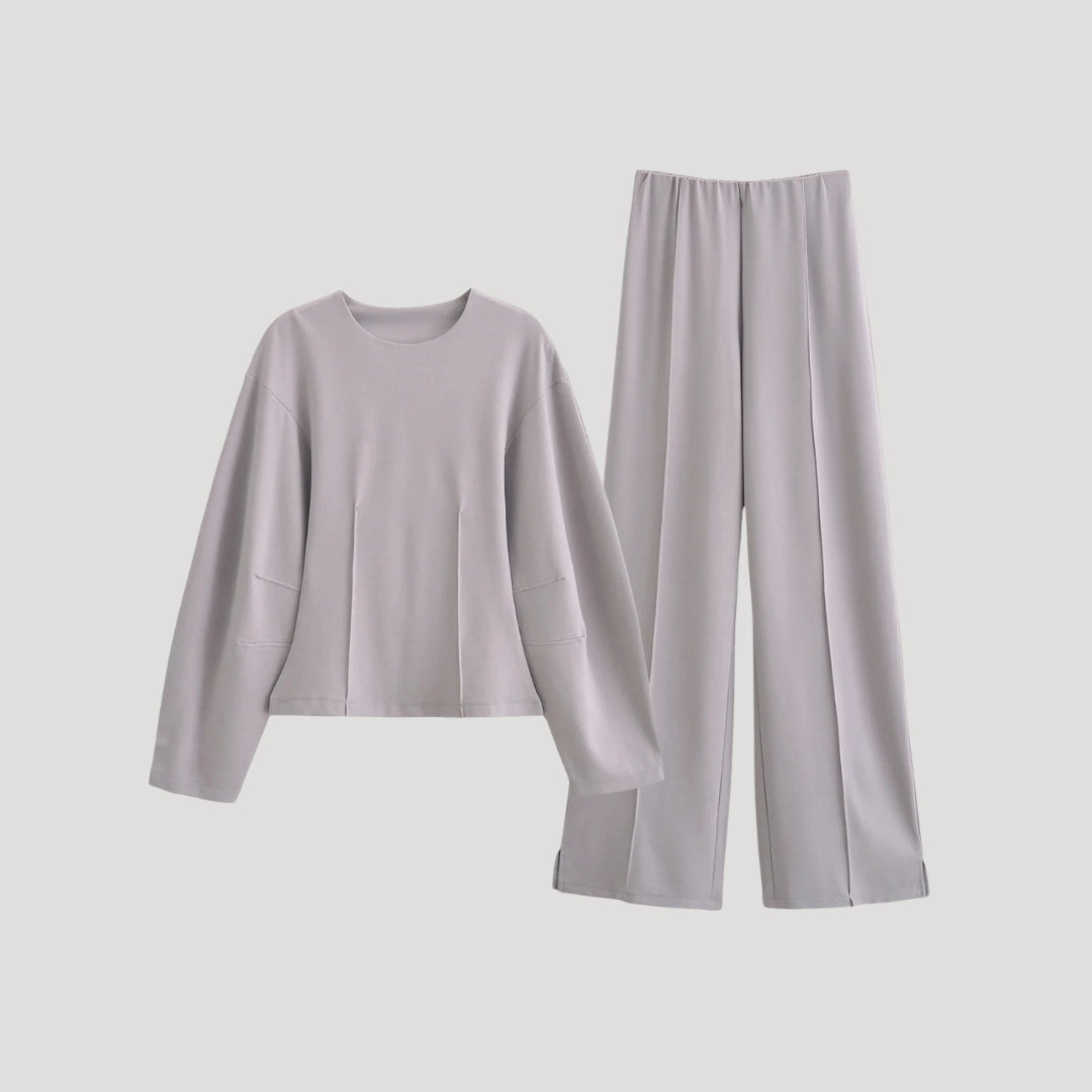 Minimalist long-sleeve lounge set