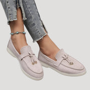 Women’s suede loafers – slip on casual flats