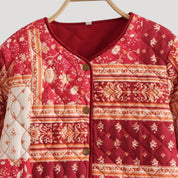 Women’s lightweight summer quilted jacket – printed boho style