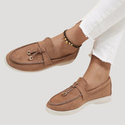 Women’s suede loafers – slip on casual flats