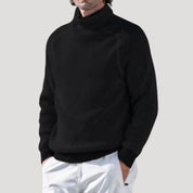 Men’s ribbed knitted winter roll neck jumper