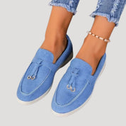 Women’s suede loafers – slip on casual flats