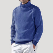 Men’s ribbed knitted winter roll neck jumper