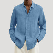 Men's summer linen shirt – long sleeve button down