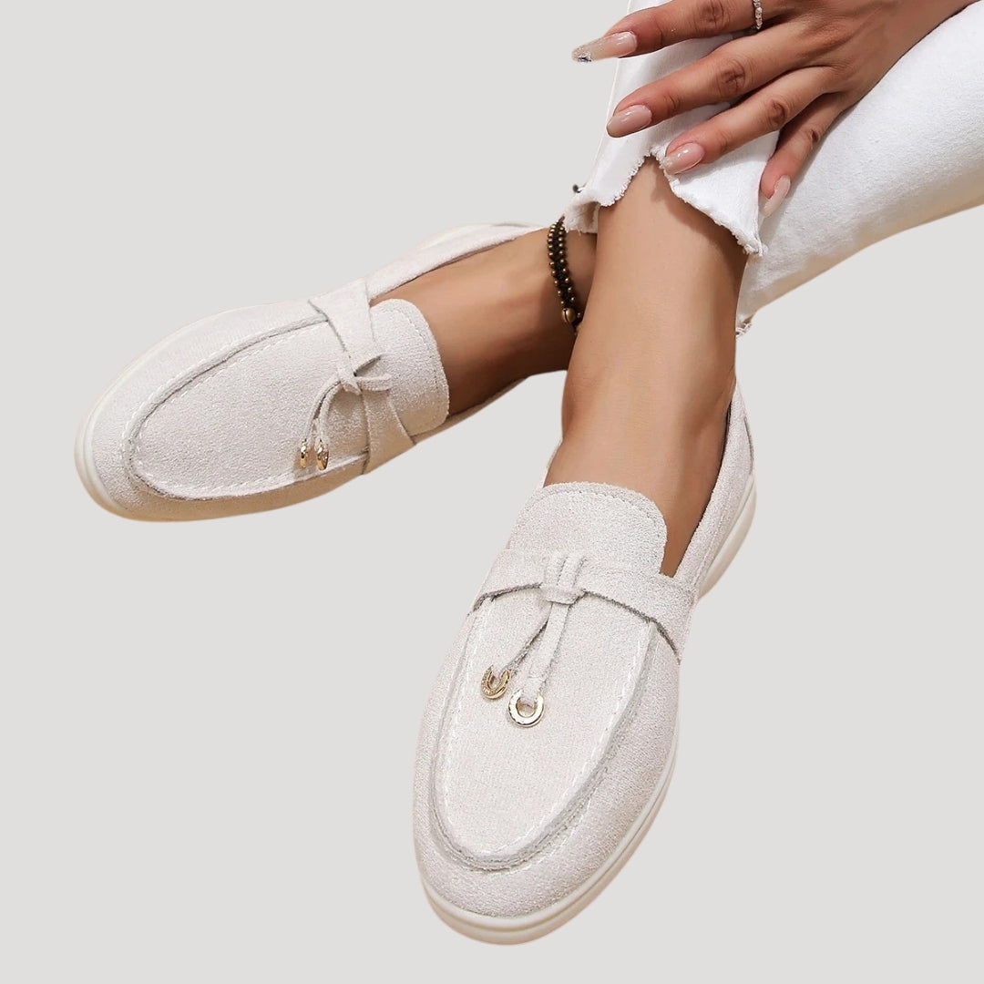 Women’s suede loafers – slip on casual flats
