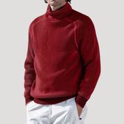 Men’s ribbed knitted winter roll neck jumper