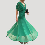 Women’s off shoulder chiffon midi dress