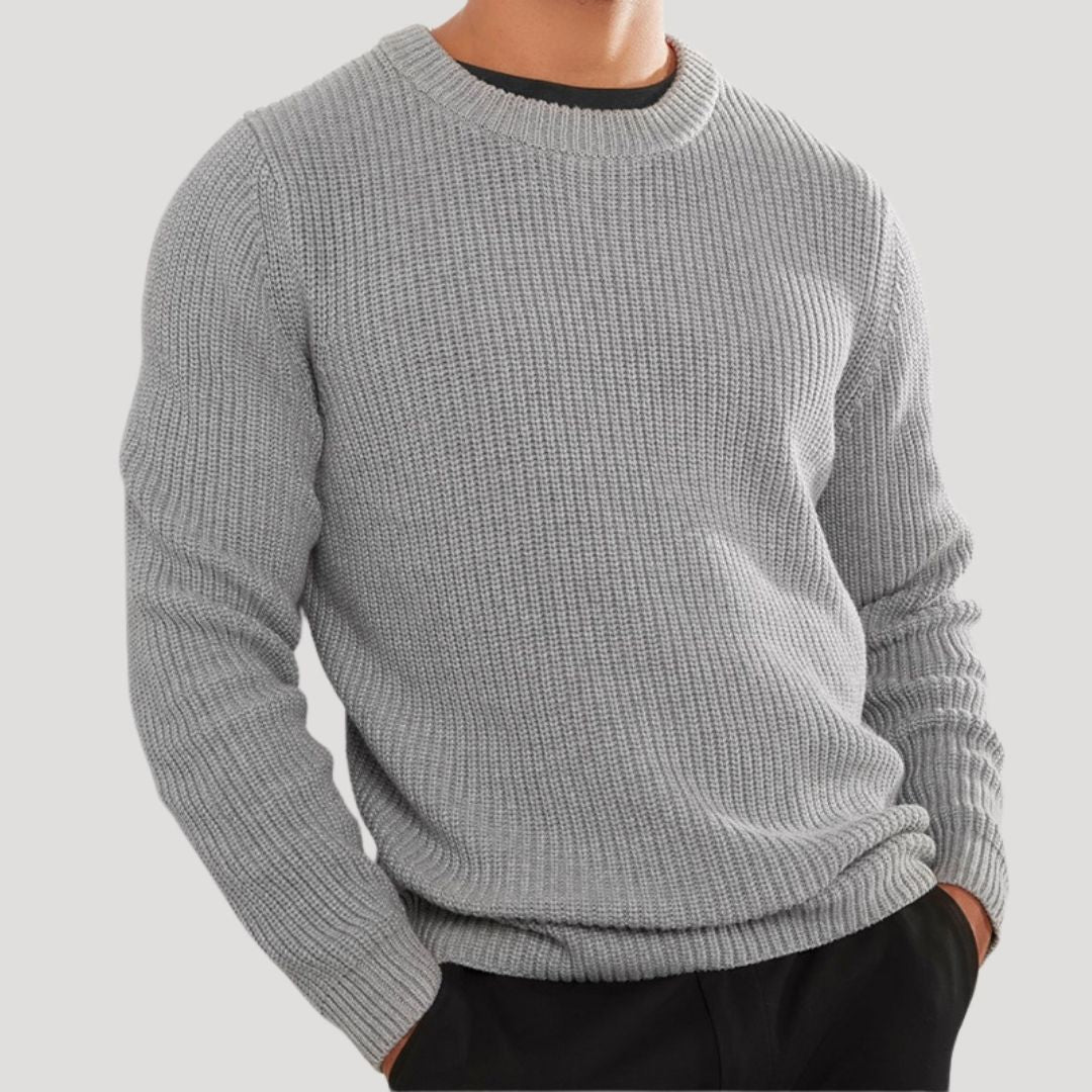 Men’s wool knit crew neck winter jumper