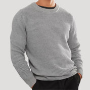 Men’s wool knit crew neck winter jumper