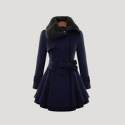 Women elegant layered winter coat