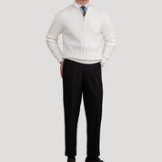 Men’s knitted jumper cable knit zip neck winter sweater