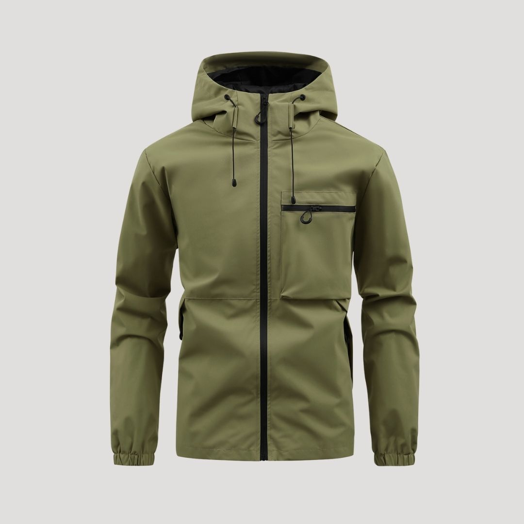 Men’s waterproof winter windbreaker rain jacket