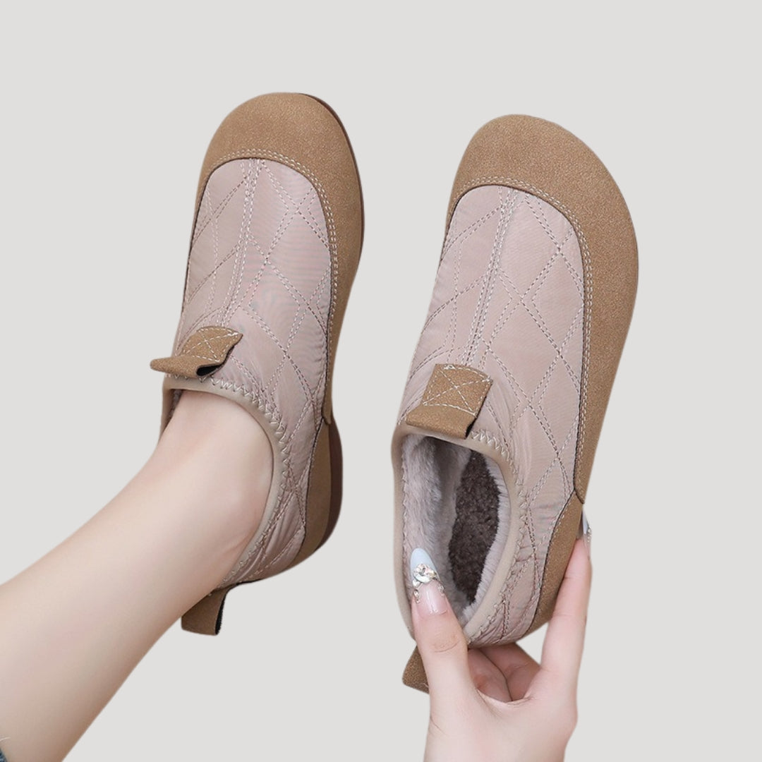 Quilted comfort slip-on shoes