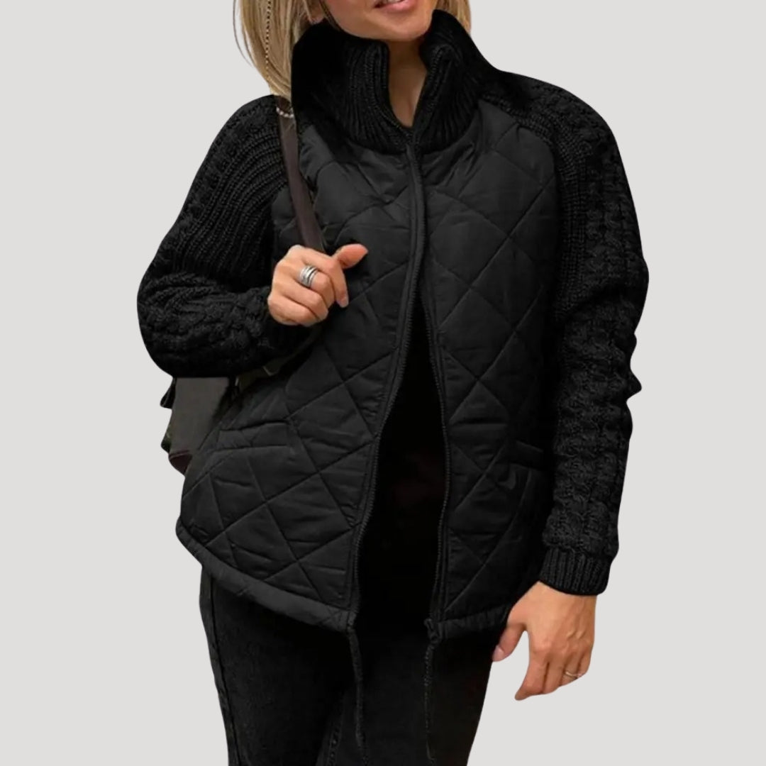 Women’s quilted zip up jacket – padded winter coat