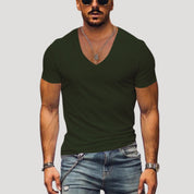 Men’s v neck fitted short sleeve t shirt