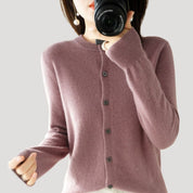 Women’s wool knit button warm winter cardigan