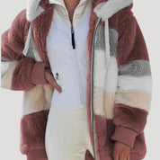 Women’s fluffy faux fur cosy winter jacket