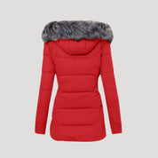 Women hooded winter puffer coat