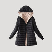 Women padded fleece-lined winter coat