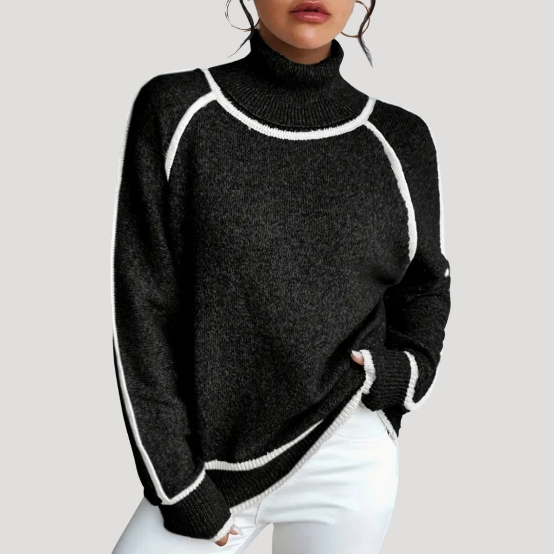 Women’s soft knit high neck spring jumper