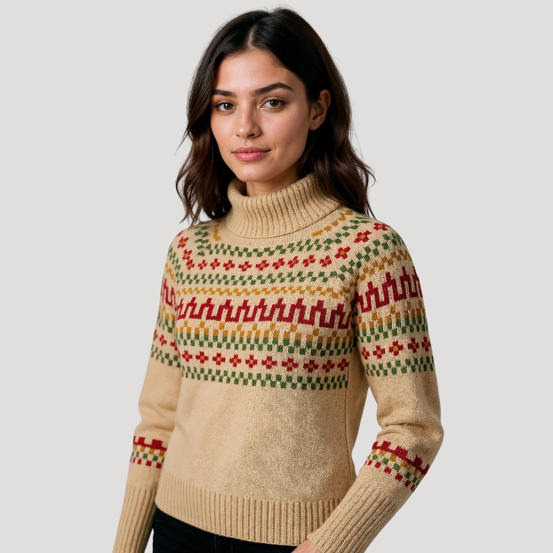 Women’s fair isle chunky knit oversized winter jumper