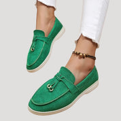 Women’s suede loafers – slip on casual flats
