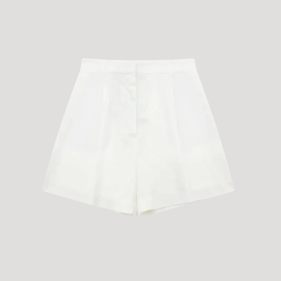 Women's linen co ord set – tailored shorts & sleeveless waistcoat