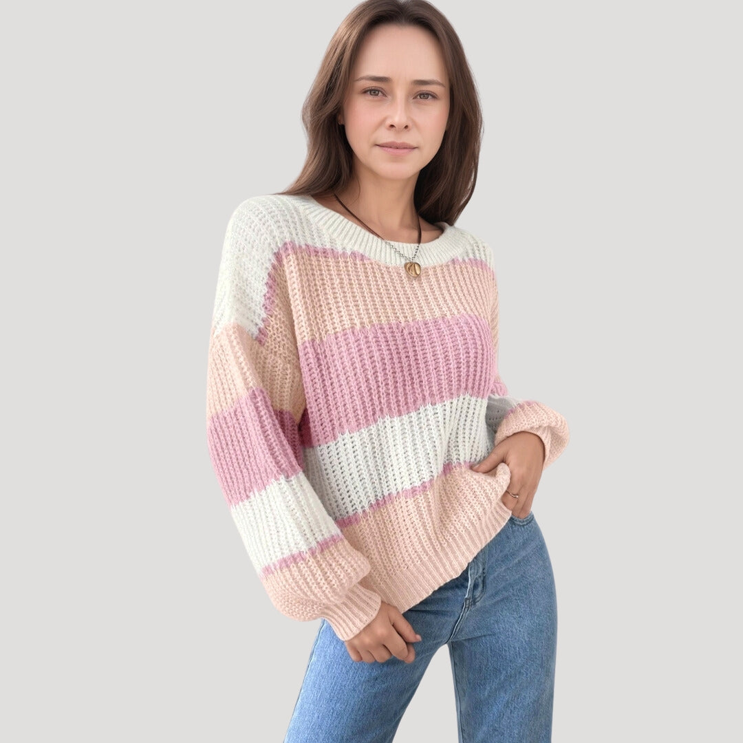 Striped knit sweater