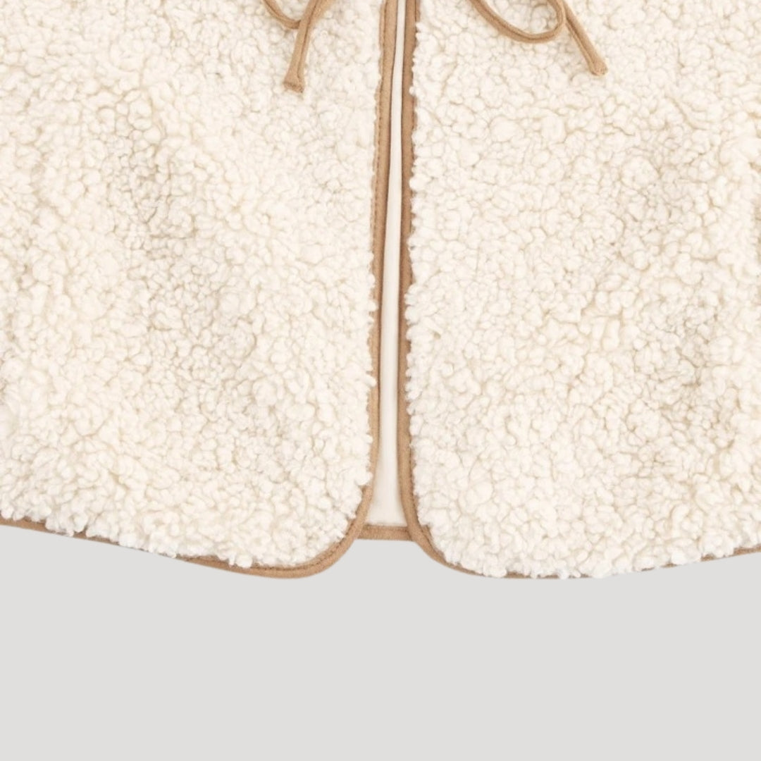 Women’s sherpa fleece gilet – sleeveless cardigan style
