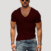 Men’s v neck fitted short sleeve t shirt