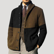 Classic knitted shawl collar cardigan