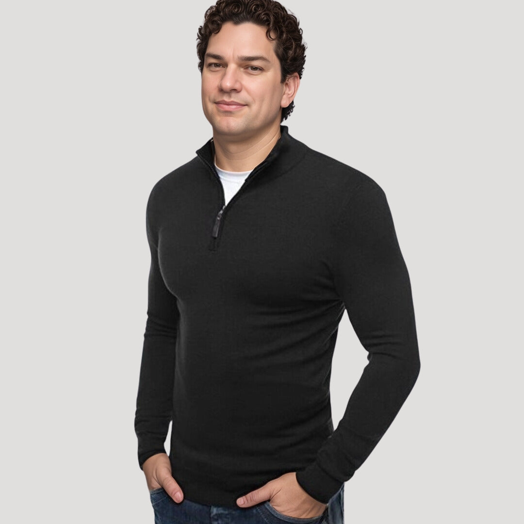 Slim-fit half-zip sweater