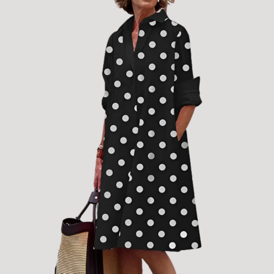 Women’s long sleeve relaxed fit midi dress