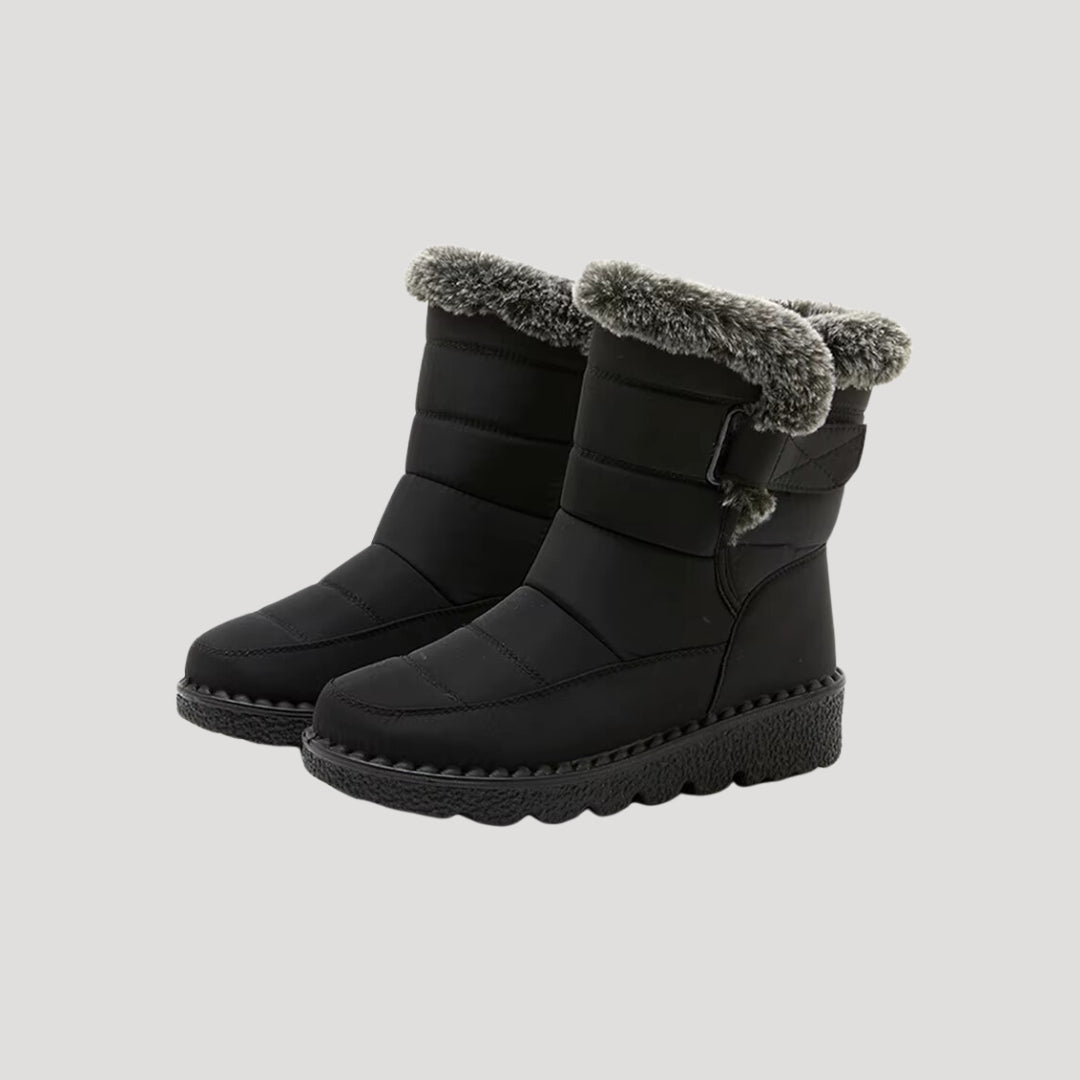Women’s winter snow boots waterproof fur lined slip on
