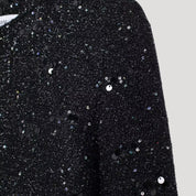 Women sequin cropped cardigan