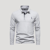 Classic long-sleeve polo shirt