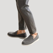 Men's suede slip on loafers – smart casual shoes