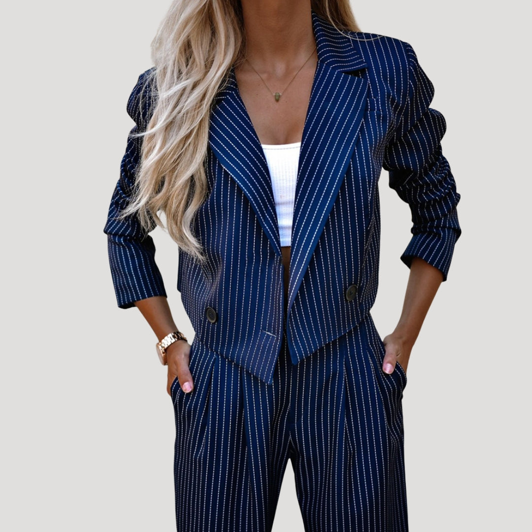 Women’s pinstripe trouser suit co ord set
