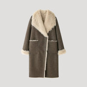 Women faux shearling oversized coat