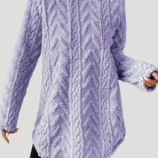 Women’s oversized hoodie jumper cosy fleece ribbed knit