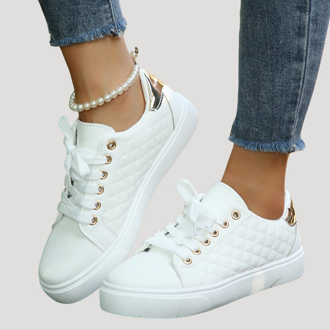 Women’s lace up casual low top trainers sneakers