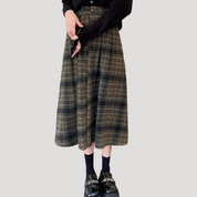 Women's plaid maxi skirt – long summer skirt