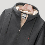 Men’s fleece lined hooded zip winter tracksuit