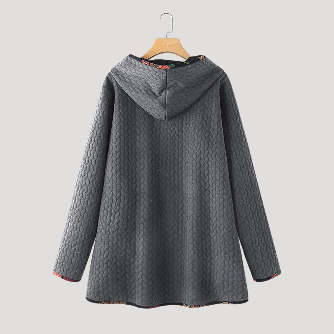 Women’s winter coat fleece hooded long jacket
