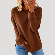 Women's oversized long sleeve crew neck sweatshirt pullover